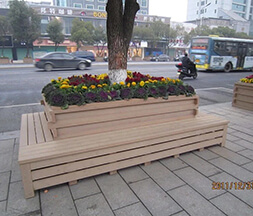 Attractive Wood Plastic Composite Street Flower Boxes