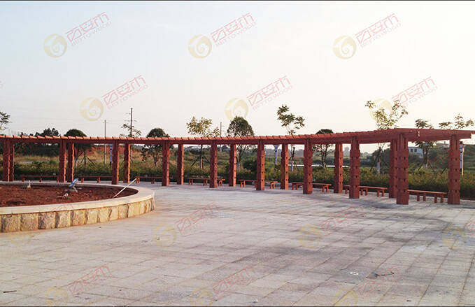 Outdoor engineered Wood Plastic Composite Fencing, Decking and Pergola