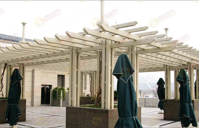 White Hotel WPC Fencing and Pergola