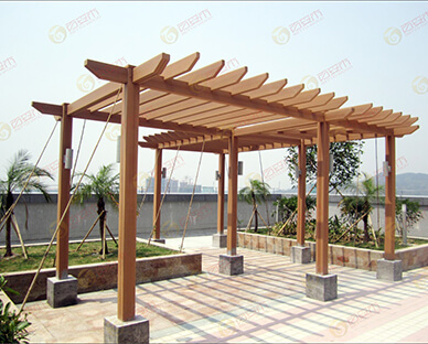 Outdoor Wood Plastic Composite WPC Pergola