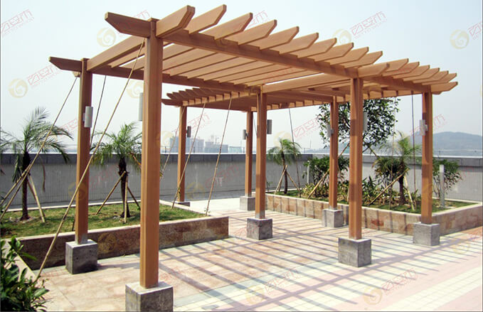 Outdoor Wood Plastic Composite WPC Pergola