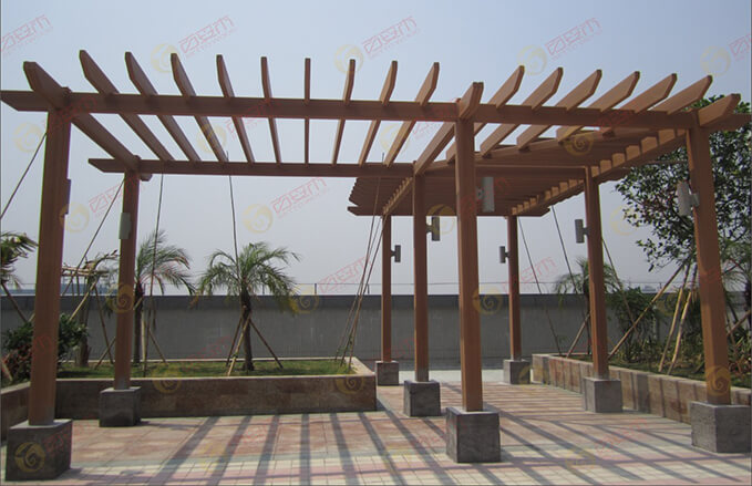 Outdoor Wood Plastic Composite WPC Pergola